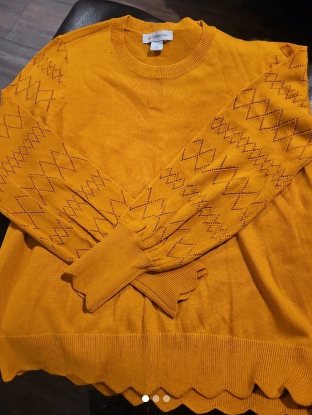 Liz Claiborne Mustard Crewneck Sweater
